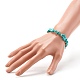 Synthetic Turquoise(Dyed) Chip Bead Stretch Bracelets for Children UK-BJEW-JB06388-08-3