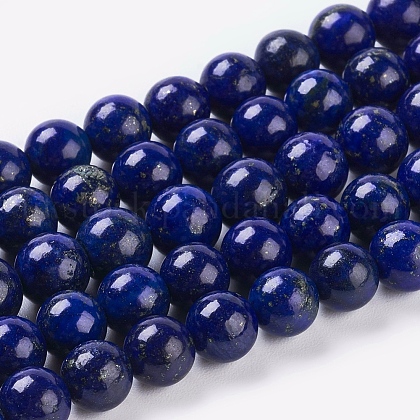 Natural Lapis Lazuli Beads Strands UK-G-G087-6mm-1