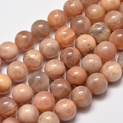 Natural Sunstone Beads Strands UK-G-UK0001-07-10mm-1