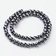 Magnetic Synthetic Hematite Beads Strands&nbsp;UK-HEMA-4D-1-2