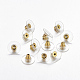Brass Bullet Clutch Earring Backs UK-EC129-G-1