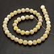 Round Yellow Shell Beads Strands UK-BSHE-N006-01-10mm-K-3