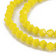 Opaque Solid Color Glass Beads Strands UK-GLAA-Q080-4mm-B10-3