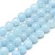 Natural Aquamarine Beads Strands UK-G-S150-08-8mm-1