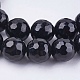 Natural Black Onyx Round Beads Strand UK-X-G-L084-8mm-20-3