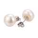 Valentine Presents for Her 925 Sterling Silver Ball Stud Earrings UK-EJEW-D029-9mm-2-4