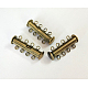 4-strands Brass Slide Lock Clasps UK-X-KK-Q357-1-3