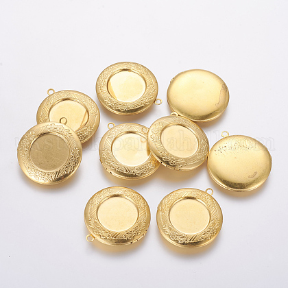 Brass Locket Pendants UK-KK-P094-27-1