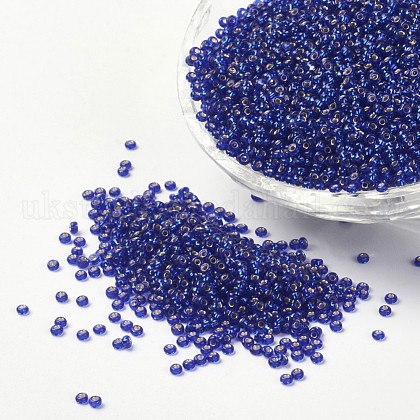 12/0 Grade A Transparent Silver Lined Round Glass Seed Beads UK-X-SEED-A022-F12-74-1