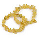 Unisex Chip Natural Citrine(Dyed & Heated) Beaded Stretch Bracelets UK-BJEW-S143-31-1