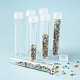 Clear Tube Plastic Bead Containers with Lid UK-C066Y-7