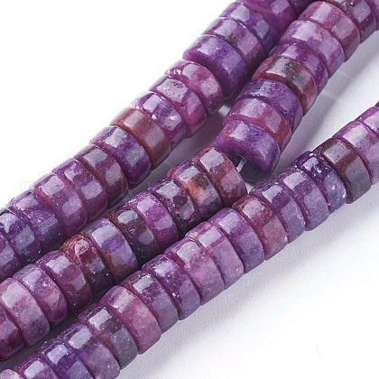 Natural Lepidolite/Purple Mica Stone Beads Strands UK-G-F626-01-A-1