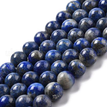 Natural Lapis Lazuli Round Bead Strands UK-G-E262-01-8mm-1