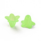 Green Frosted Transparent Acrylic Flower Beads UK-X-PLF018-05-5