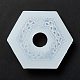 Imitation Embedded Rhinestone Hexagon Pendant Silicone Molds UK-DIY-I090-12-4