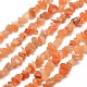 Natural Red Aventurine Chip Bead Strands UK-G-M205-10A-1