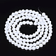 Opaque Solid Color Glass Beads Strands UK-GLAA-Q080-4mm-B05-2