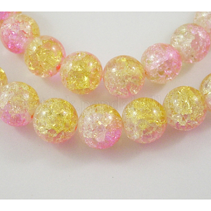 Crackle Glass Beads Strands UK-GGC10mm019-K-1