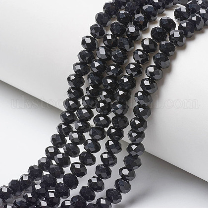 Opaque Solid Color Glass Beads Strands UK-EGLA-A034-P2mm-D18-1