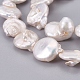 Natural Baroque Pearl Keshi Pearl Beads Strands UK-PEAR-Q004-16-2