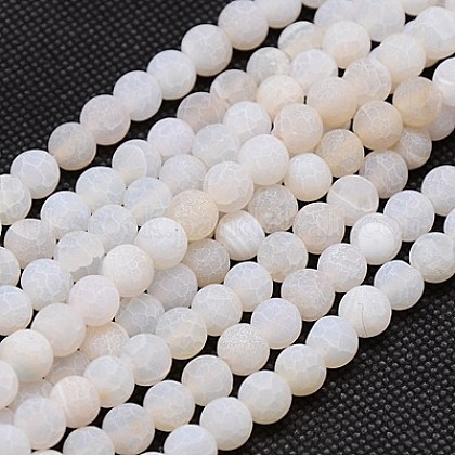Natural Weathered Agate Beads Strands UK-G-G589-8mm-03-1