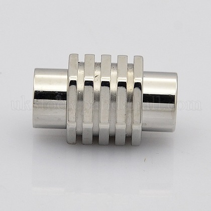 Column with Hexagon 304 Stainless Steel Magnetic Clasps UK-STAS-N014-13-5mm-1