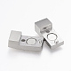 304 Stainless Steel Magnetic Clasps with Glue-in Ends UK-STAS-F130-44P-2