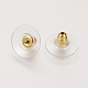 Brass Bullet Clutch Bullet Clutch Earring Backs with Pad UK-KK-E446-14G-2