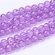 Spray Painted Crackle Glass Beads Strands UK-CCG-Q001-6mm-12-2