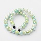 Handmade Porcelain Round Beads Strands UK-X-PORC-E007-8mm-04-2