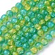 Spray Painted Crackle Glass Beads Strands UK-CCG-Q002-8mm-07-2