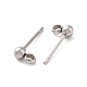 304 Stainless Steel Ear Stud Components UK-STAS-F227-18A-P-1