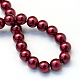Baking Painted Pearlized Glass Pearl Round Bead Strands UK-HY-Q330-8mm-39-4