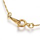 Brass Chain Necklaces UK-NJEW-D077-G-2
