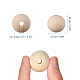 Unfinished Natural Wood Beads Spacer Craft Beads for DIY Macrame Rosary Jewelry UK-X-WOOD-S651-25mm-LF-2
