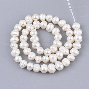 Natural Cultured Freshwater Pearl Beads Strands UK-PEAR-Q015-032A-01