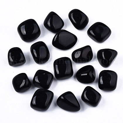 Natural Black Obsidian Beads UK-G-N332-001-1