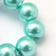 Baking Painted Pearlized Glass Pearl Round Bead Strands UK-HY-Q330-8mm-65-3