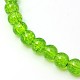 Crackle Glass Beads Strands UK-GGC8mmY-A34-K-1