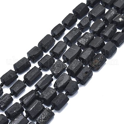 Natural Black Tourmaline Beads Strands UK-G-F715-111-1