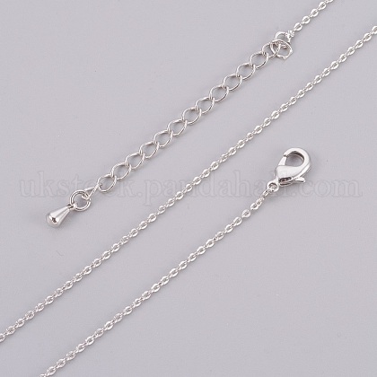 Brass Cable Chain Necklaces Making UK-MAK-P011-01P-1