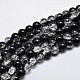 Two Tone Crackle Glass Beads Strands UK-GLAA-F034-8mm-02-K-1