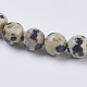 Natural Dalmation Jasper Beads Strands UK-G-G515-6mm-06-3
