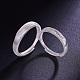 SHEGRACE Adjustable Frosted 925 Sterling Silver Couple Rings UK-JR245A-3