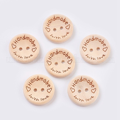 Wooden Buttons UK-BUTT-K007-08C-1