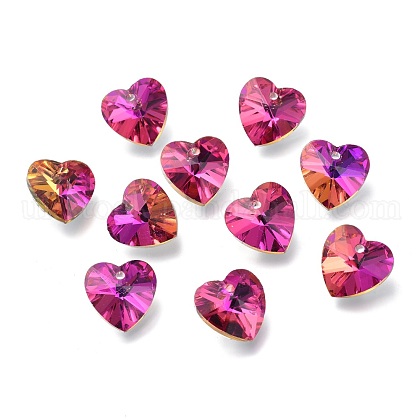Faceted Glass Charms UK-RGLA-L026-B02-1