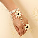 Gothic Style Flower Vine Lace Bracelet Alloy Enamel Rhinestone Finger Ring Linked Jewelry UK-BJEW-JL143-K-3