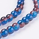 Spray Painted Crackle Glass Beads Strands UK-CCG-Q002-6mm-12-K-3