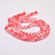 Two Tone Crackle Glass Round Bead Strands UK-GLAA-F034-10mm-06-2