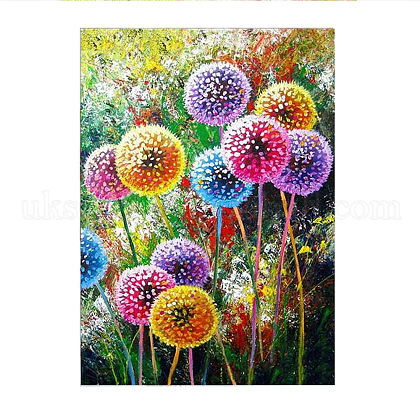DIY 5D Colorful Dandelion Pattern Canvas Diamond Painting Kits UK-DIY-C021-18-1